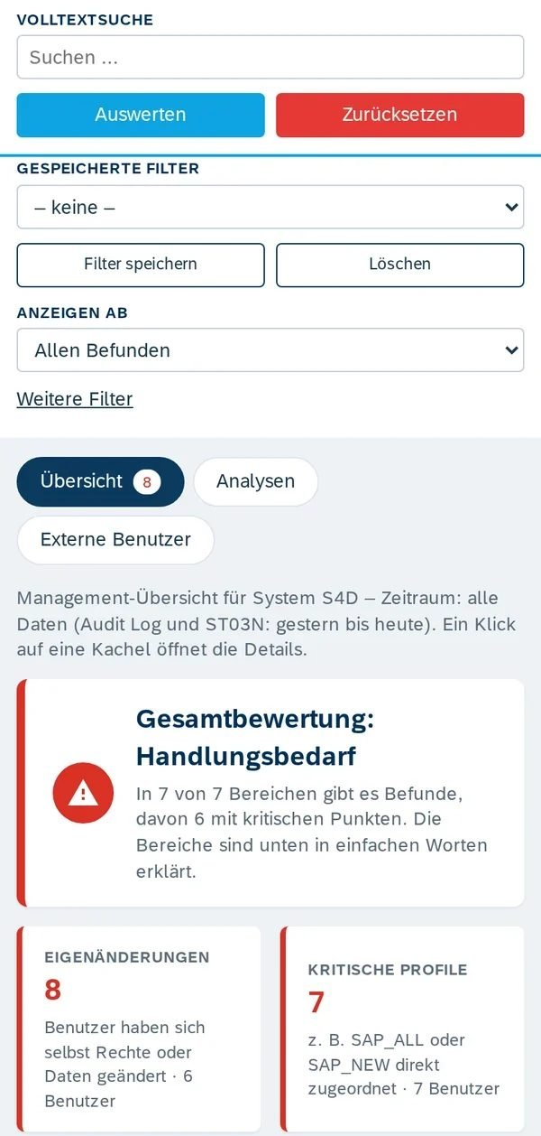 Fiori-App auf dem Smartphone